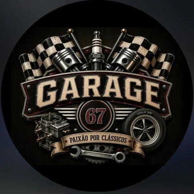 Logo de Garage 67, carros clássicos & peças
